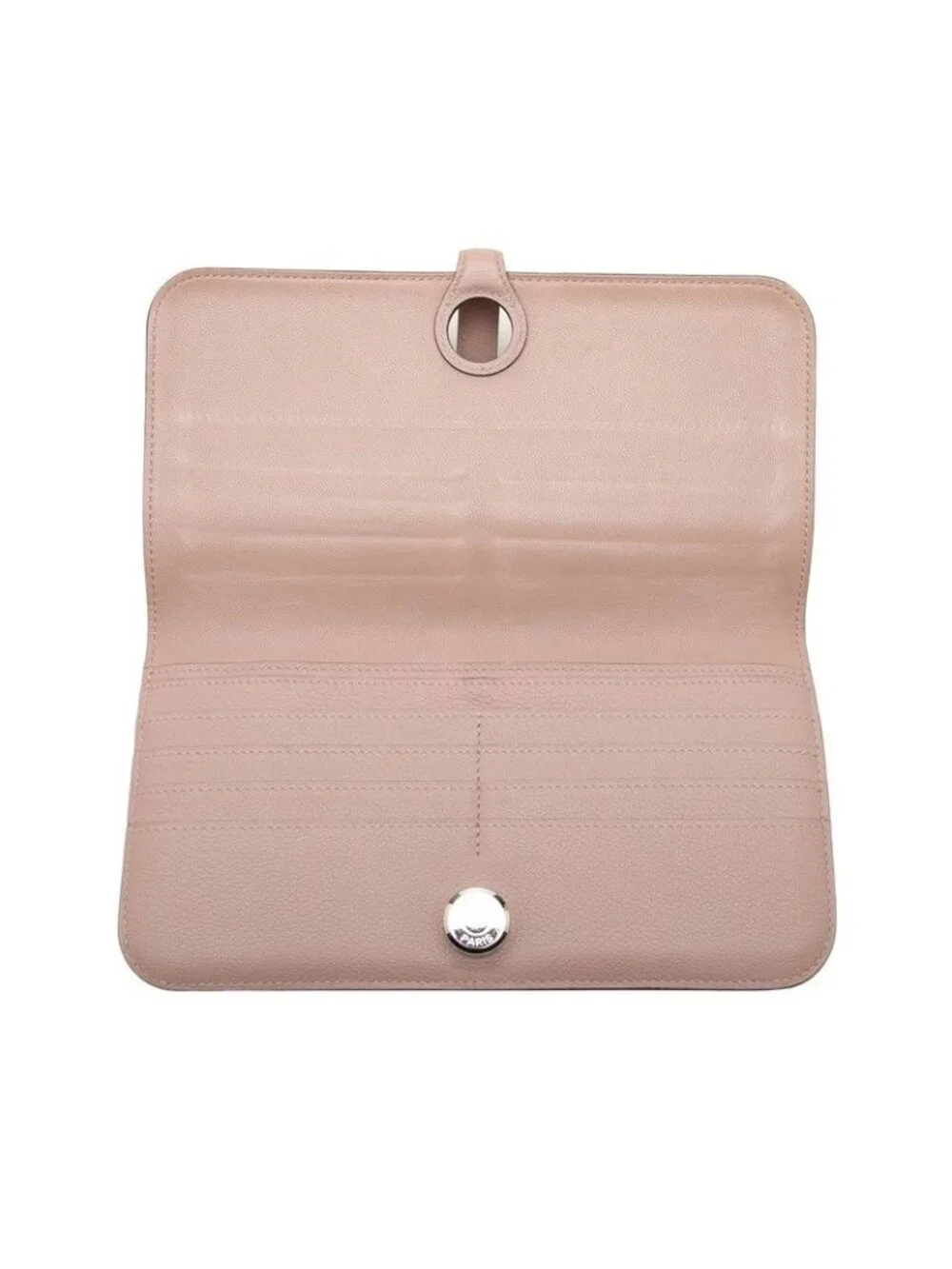 Hermes Dogon Wallet Pink Silver Color